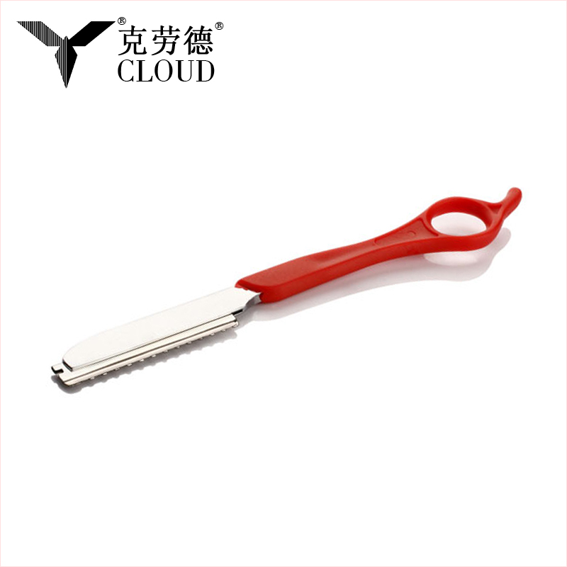 Hiustenleikkuukone ruostumattomasta teräksestä valmistettu suora partakone (muovinen kahva)