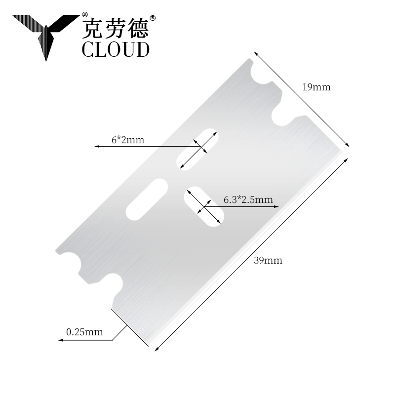 Monikäyttöiset yksireunaiset partakoneen terät