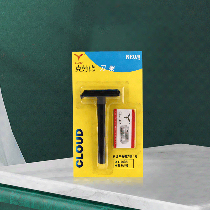 Matkalla kannettava 74-teräinen muovinen T-muotoinen partaveitsi