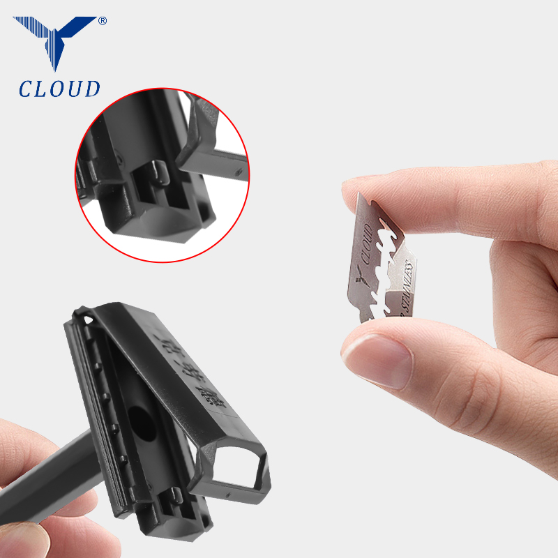 Matkalla kannettava 74-teräinen muovinen T-muotoinen partaveitsi