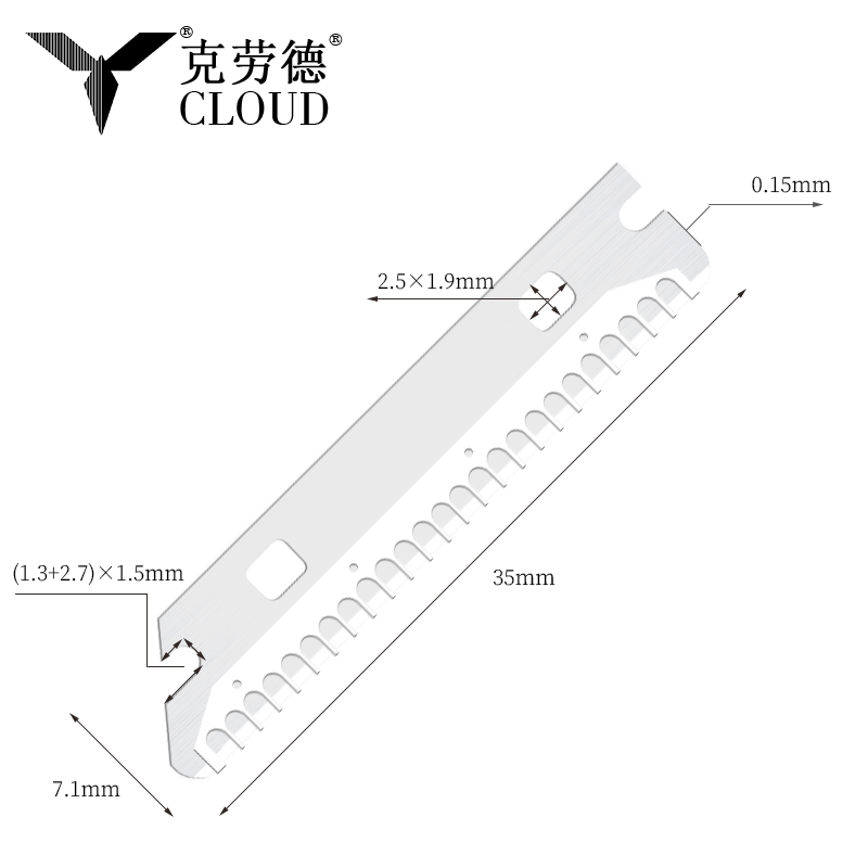 Monikäyttöiset, uudelleenkäytettävät ruostumattomasta teräksestä valmistetut kulmakarvojen partaveitsiterät