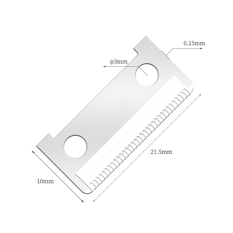 Yksipuoliset, ruostumattomasta teräksestä valmistetut kulmakarvojen partakoneen terät