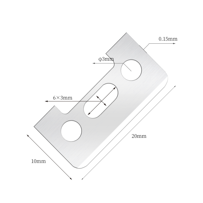 Yksipuoliset, ruostumattomasta teräksestä valmistetut kulmakarvojen partakoneen terät