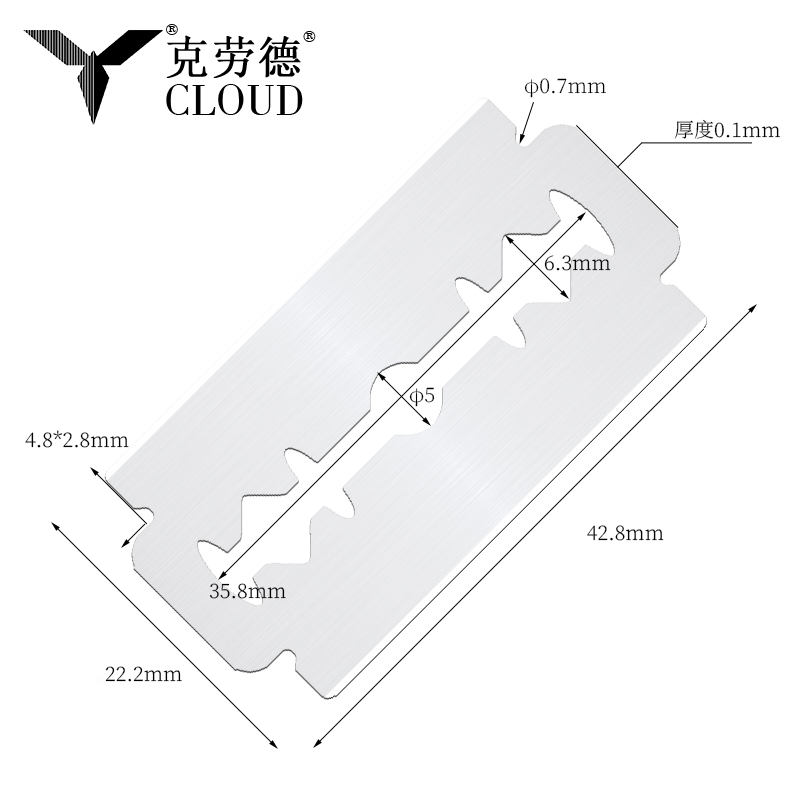 Super Steel 74 Blades Double Edge Partakoneen terät
