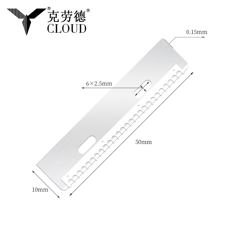 Kestävä uudelleenkäytettävä ruostumattomasta teräksestä valmistettu kulmakarvojen leikkausterä